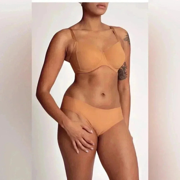 NWT lot x 4 Nubian skin lightweight cafe au lait assorted panties underwear S - Picture 1 of 2